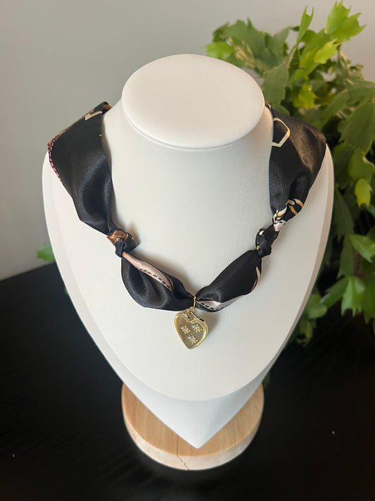 Pop of Pink Scarf Necklace