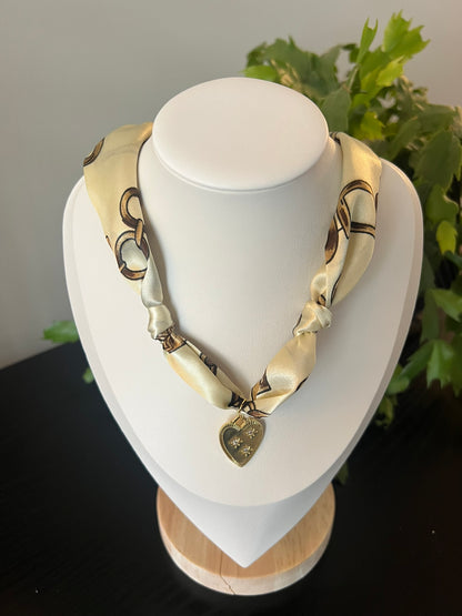 Chain Print Scarf Necklace