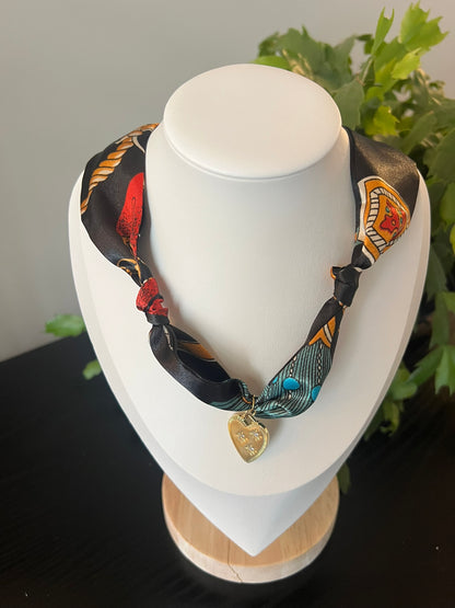 Peacock Scarf Necklace