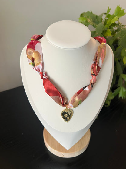Floral Scarf Necklace