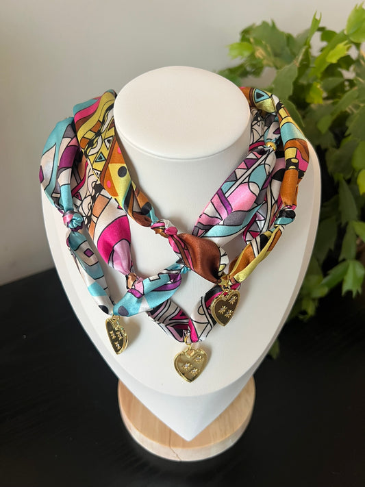 Geometric Scarf Necklace