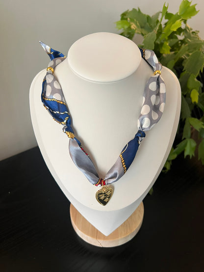 Chain Dot Scarf Necklace