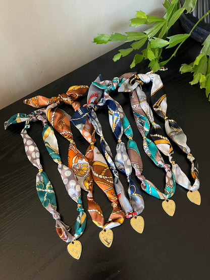 Chain Dot Scarf Necklace