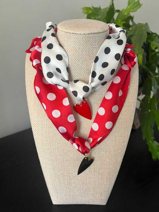 Beat Of My Heart Scarf Necklace